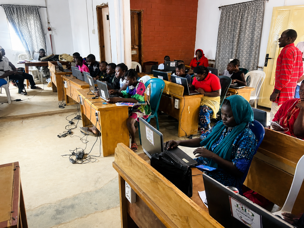Ongoing digital skills training at one of the community connectivity hubs