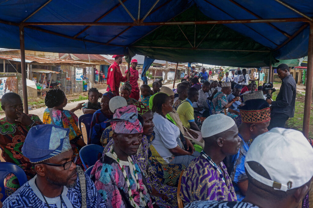 Cross-section of community members in attendance at the inauguration ceremony.